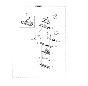 Brush Diagram and Parts List for VU12F40SBDD AA Samsung Upright Vacuum