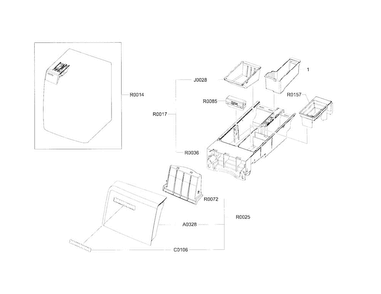 Drawer Diagram and Parts List for WF448AAW XAC-00 Samsung Washer