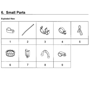 Small Diagram and Parts List for WA54M8750AW A4-0000 Samsung Washer