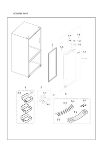 Right Refrigerator Door Diagram and Parts List for RF23HCEDBSG AA-01 Samsung Refrigerator