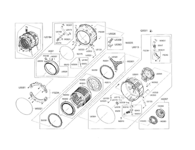 Tub & Drum Diagram and Parts List for WF448AAP XAC Samsung Washer
