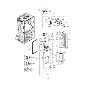Door L-Refrigerator Diagram and Parts List for RF28HMEDBSR AA-01 Samsung Refrigerator