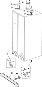 Hinges Diagram and Parts List for RS2624WW XAA Samsung Refrigerator
