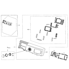 Control Panel Diagram and Parts List for WF520ABP XAA-01 Samsung Washer