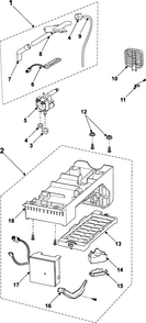 Part Location Diagram of DA97-00707A Samsung Assembly PIPE-WATER,SUB;BEST