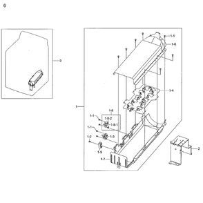 Duct Heater Diagram and Parts List for DV48H7400EW A2-01 Samsung Dryer
