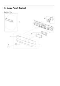 Control Panel Assembly Diagram and Parts List for DVG45R6300V A3-00 Samsung Dryer