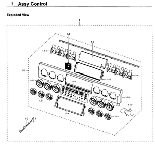 Control Diagram and Parts List for NX58K9852SG AA-0000 Samsung Range