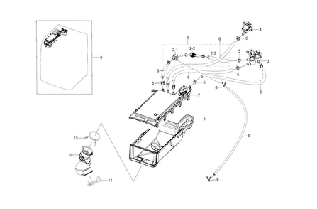 Housing-drawer Diagram and Parts List for WF330ANW XAA-0001 Samsung Washer