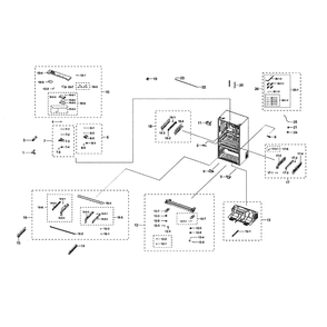 Cabinet Diagram and Parts List for RF22NPEDBSR AA-01 Samsung Refrigerator