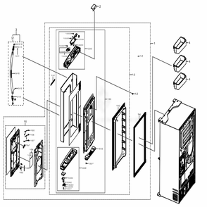 Part Location Diagram of DA91-04146K Samsung ASSY DOOR FOAM-REF