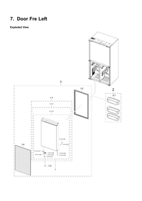 Left Freezer Door Parts Diagram and Parts List for RF23A9675MT AA-00 Samsung Refrigerator