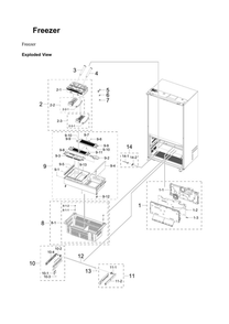 Freezer Parts Diagram and Parts List for RF24BB6900AC AA-00 Samsung Refrigerator