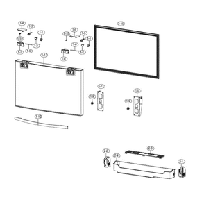 Freezer Door Diagram and Parts List for RF4287HAWP XAA-00 Samsung Refrigerator