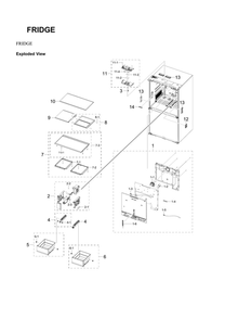 Refrigerator Parts Diagram and Parts List for RF29A967512 AA-00 Samsung Refrigerator