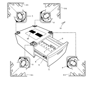 Part Location Diagram of DC63-10002B Samsung Harness Sponge