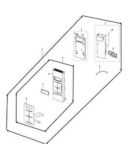 Control Panel Diagram and Parts List for SMH1926B XAA-0000 Samsung Microwave