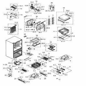 Refrigerator Diagram and Parts List for RF23M8570SG (AA)(0002) Samsung Refrigerator