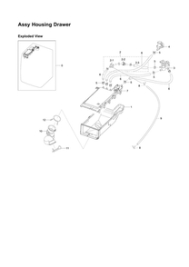 Drawer Housing Assembly Diagram and Parts List for WF331ANR XAA-02 Samsung Washer