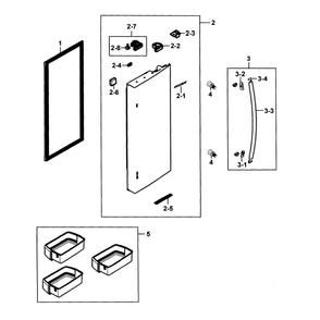 Refrigerator Door R Diagram and Parts List for RF28HMEDBBC AA-0001 Samsung Refrigerator