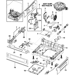Base Assembly Diagram and Parts List for DMR77LHW XAA-00 Samsung Dishwasher