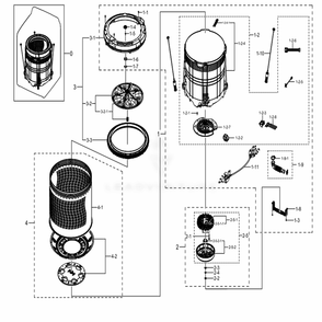 Part Location Diagram of DC97-18983B Samsung Assembly Bowl; Wa8700j