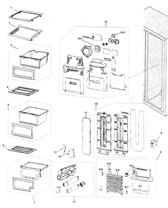 Refrigerator Diagram and Parts List for RS263TDWP XAA Samsung Refrigerator