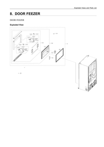 Freeze Door Parts Diagram and Parts List for RF24R7201SR AA-06 Samsung Refrigerator