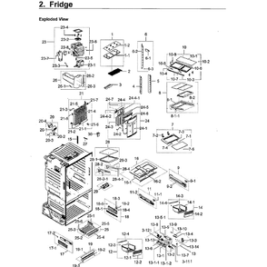 Fridge Diagram and Parts List for RF23HCEDBWW AA-12 Samsung Refrigerator