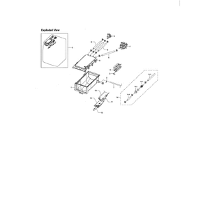 Part Location Diagram of DC67-00365A Samsung HOSE-DRAWER;WF338,EPDM,I