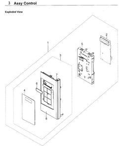 Control Box Diagram and Parts List for SMH1611S XAA-0000 Samsung Microwave