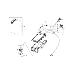 Housing-Drawer Diagram and Parts List for WF330ANW XAA-04 Samsung Washer