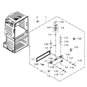 Flexzone Door Diagram and Parts List for RF28JBEDBSG AA-0006 Samsung Refrigerator