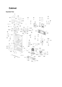 Cabinet Parts Diagram and Parts List for RFG29THDWP XAA-00 Samsung Refrigerator