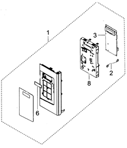 Part Location Diagram of DE92-02329E Samsung Control Board Assembly