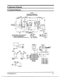 Schematic Diagram Diagram and Parts List for MW6470W XAA Samsung Microwave