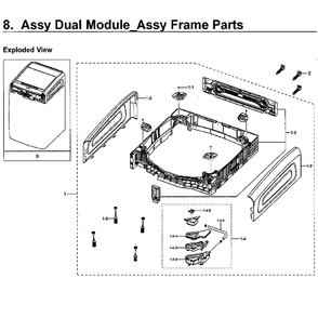 Dual Module 3 Diagram and Parts List for WV60M9900AV A5-01 Samsung Washer