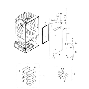 Fridge Door R Diagram and Parts List for RF28HFEDBSR AA-07 Samsung Refrigerator