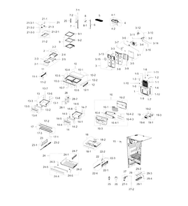Part Location Diagram of DA97-13447A Samsung Rail pantry