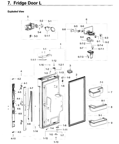 Part Location Diagram of DA97-16749A Samsung French Assembly