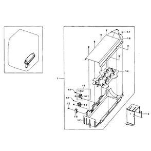Heater Assembly Diagram and Parts List for DV431AEP XAA-01 Samsung Dryer