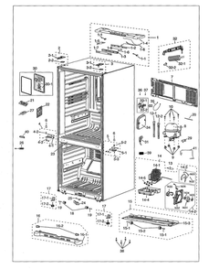 Cabinet Diagram and Parts List for RF18HFENBSR US-00 Samsung Refrigerator