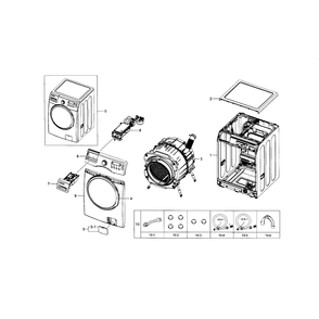 Main Diagram and Parts List for WF330ANW XAA-05 Samsung Washer