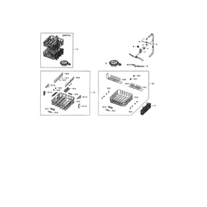 Wash Assembly Diagram and Parts List for DMT610RHS XAC Samsung Dishwasher
