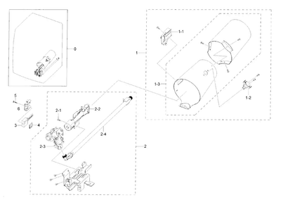 Duct & Burner Diagram and Parts List for DV42H5400GW A3-0000 Samsung Dryer