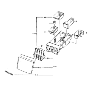 Drawer Assembly Diagram and Parts List for WF431ABP XAA-02 Samsung Washer