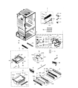 Part Location Diagram of DA99-04014A Samsung Quick guid