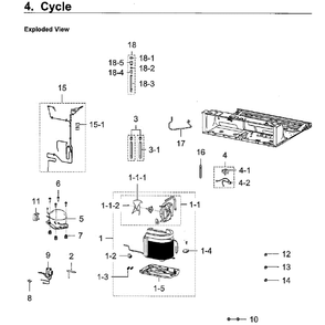 Compressor Diagram and Parts List for RF28K9070SR AA-02 Samsung Refrigerator