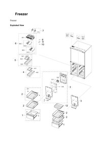 Freezer Parts Diagram and Parts List for RF29A9771SR AA-00 Samsung Refrigerator