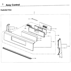 Control Diagram and Parts List for NX58J5600SG AA-0000 Samsung Range
